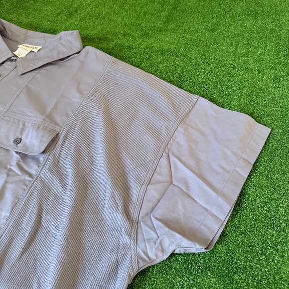 King Size Utility Polo Shirt Gray Chest Pockets Short Sleeve Big & Tall 6XL NEW - Picture 4 of 13